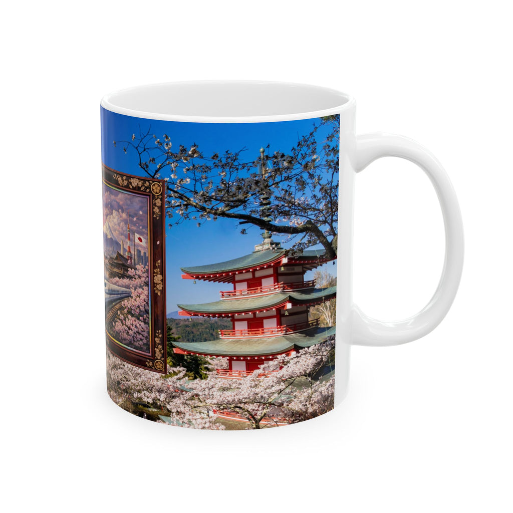 Japan Sakura Adventure Mug – Osaka to Tokyo | 11 oz / 15 oz