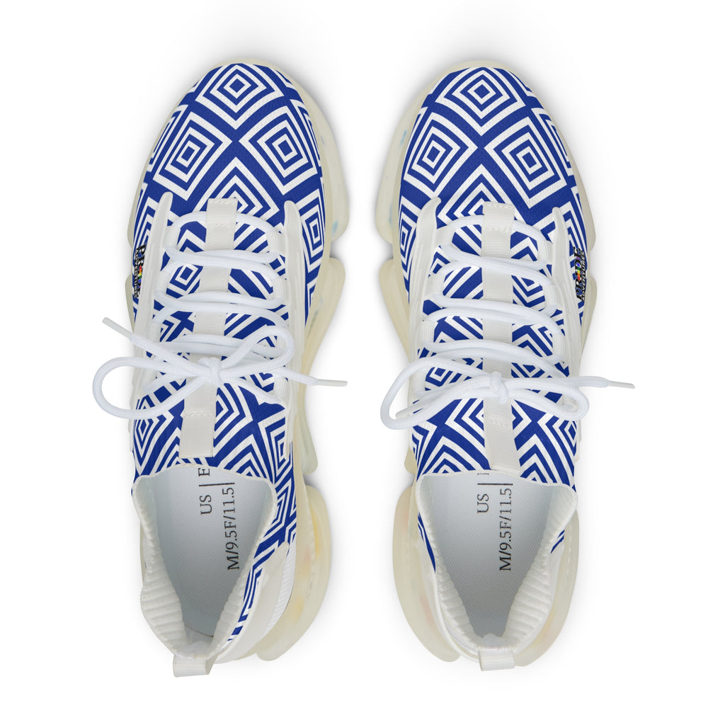Pride Adventures Geometric Blue Diamond Mesh Sneakers
