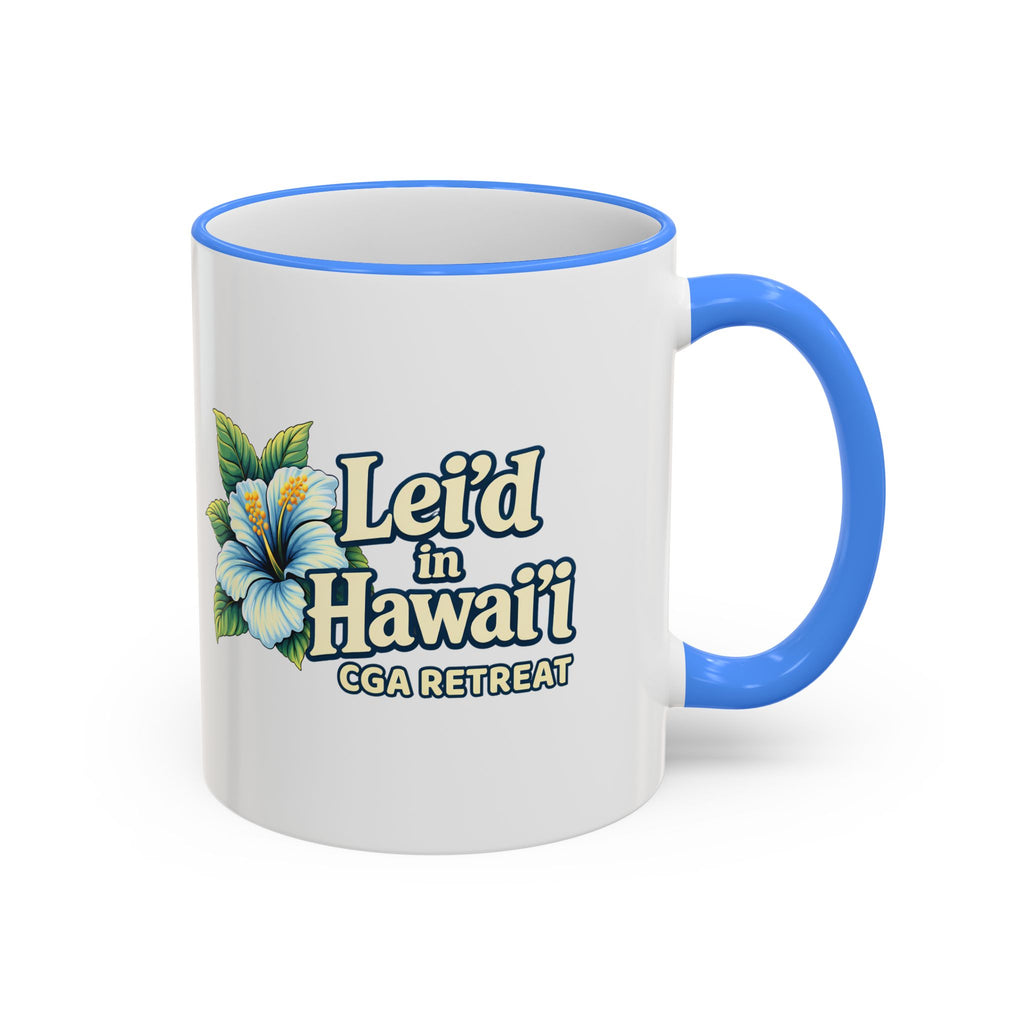 CGA Hawaii Retreat: Hawaii Hibiscus Accent Rim & Handle Coffee Cup (11oz/15oz)