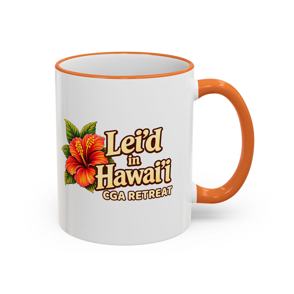 CGA Hawaii Retreat: Vintage Travel Hibiscus Accent Coffee Mug (11oz & 15oz)