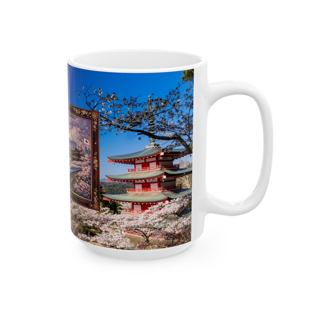 Japan Sakura Adventure Mug – Osaka to Tokyo | 11 oz / 15 oz
