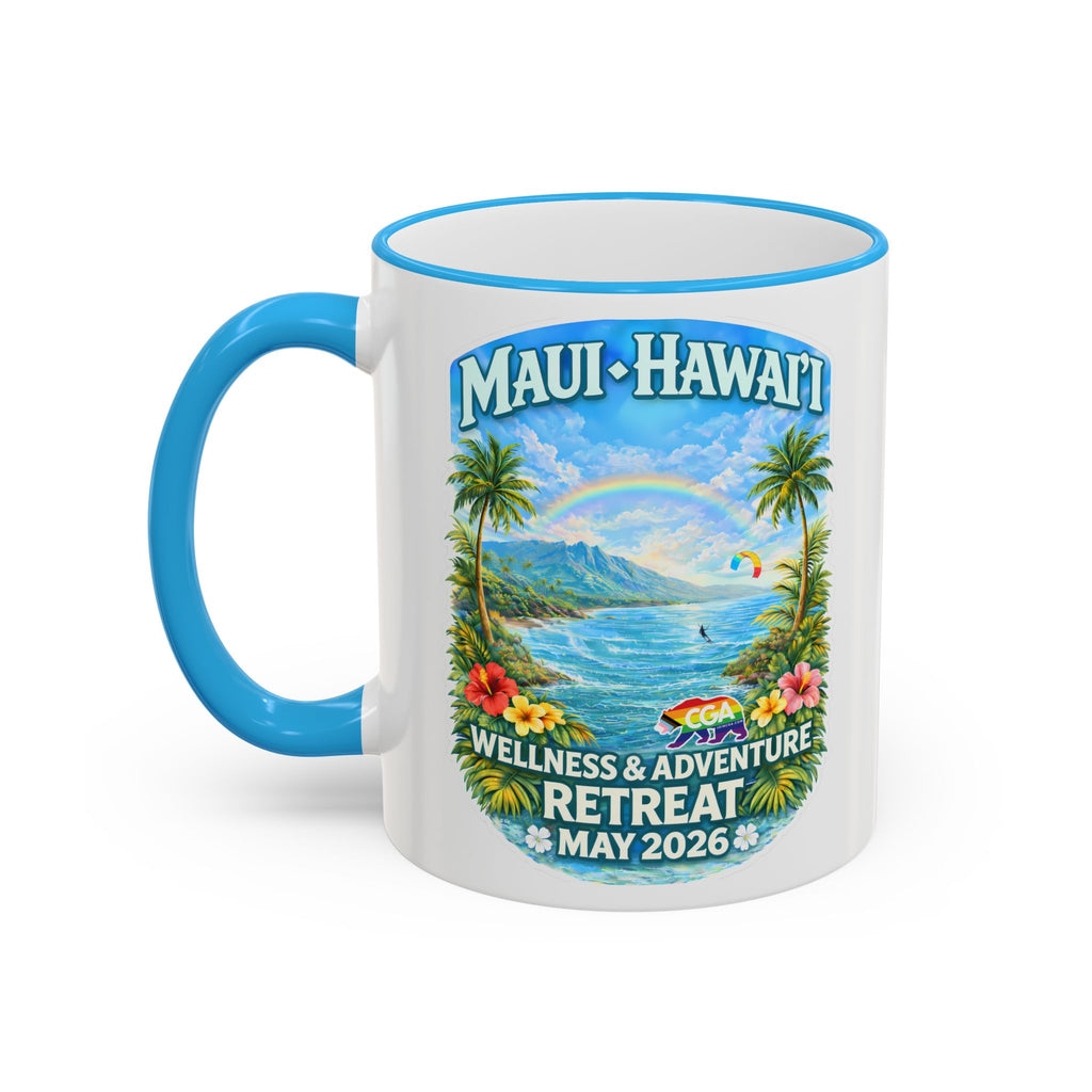 CGA Hawaii Retreat: Hawaii Hibiscus Accent Rim & Handle Coffee Cup (11oz/15oz)