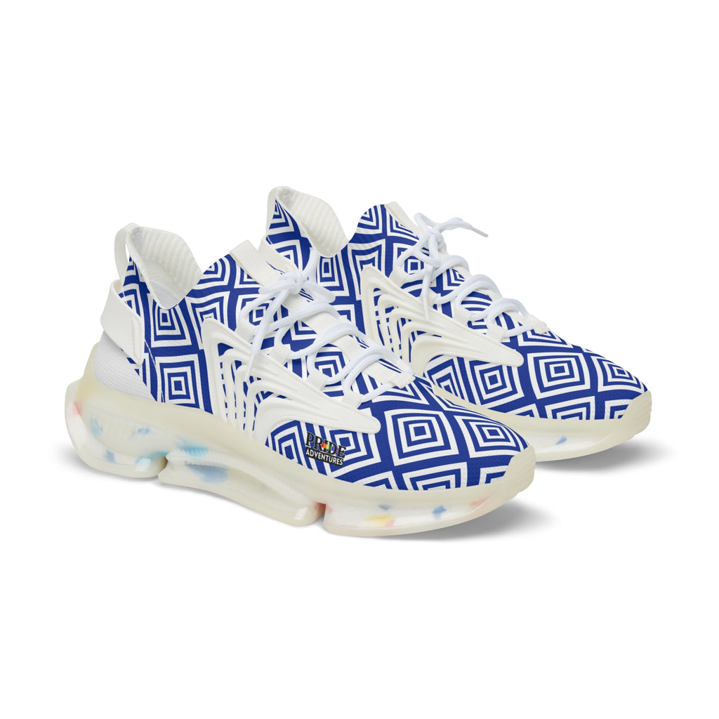 Pride Adventures Geometric Blue Diamond Mesh Sneakers