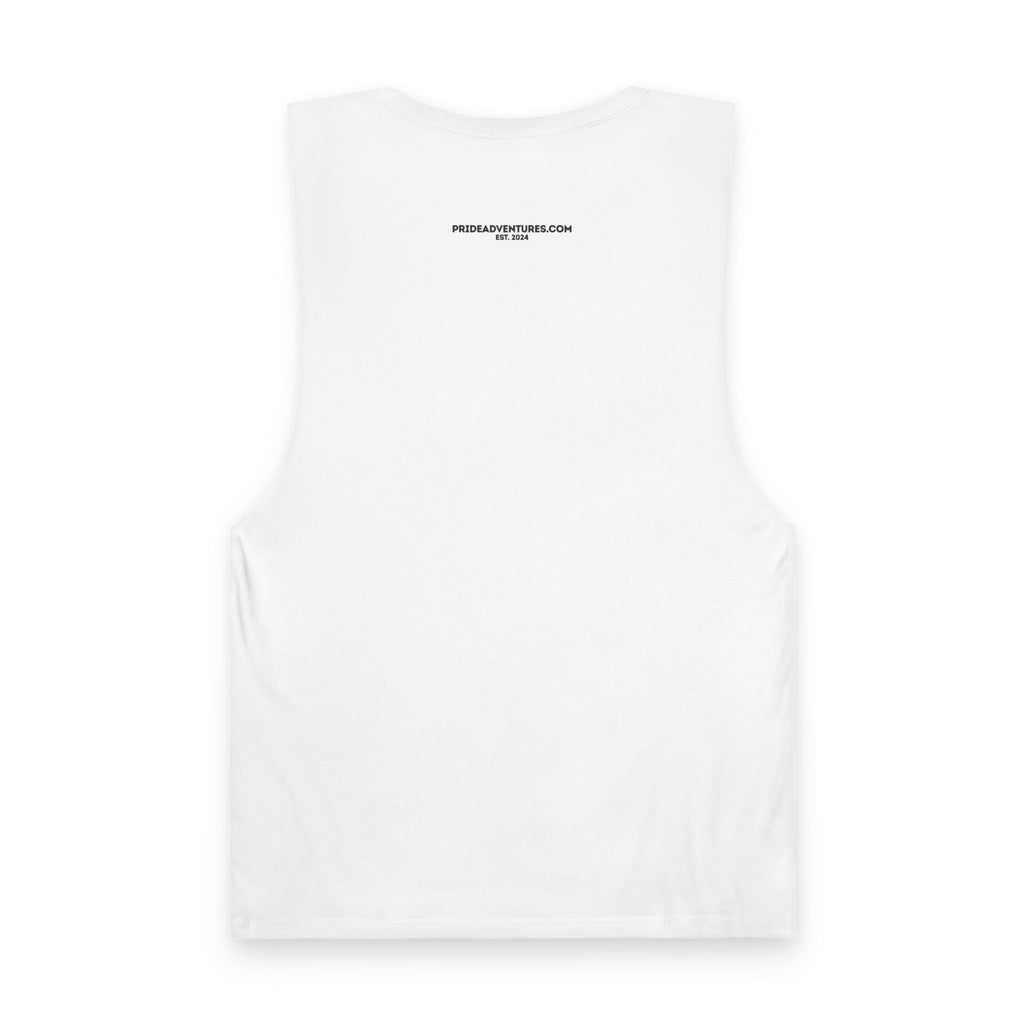 Queer Hiking Is More Fun Tank Top — LGBTQ+ Outdoor Vest - Pink Border