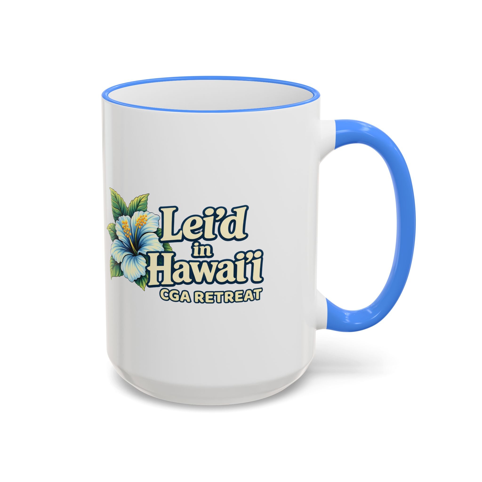 CGA Hawaii Retreat: Hawaii Hibiscus Accent Rim & Handle Coffee Cup (11oz/15oz)