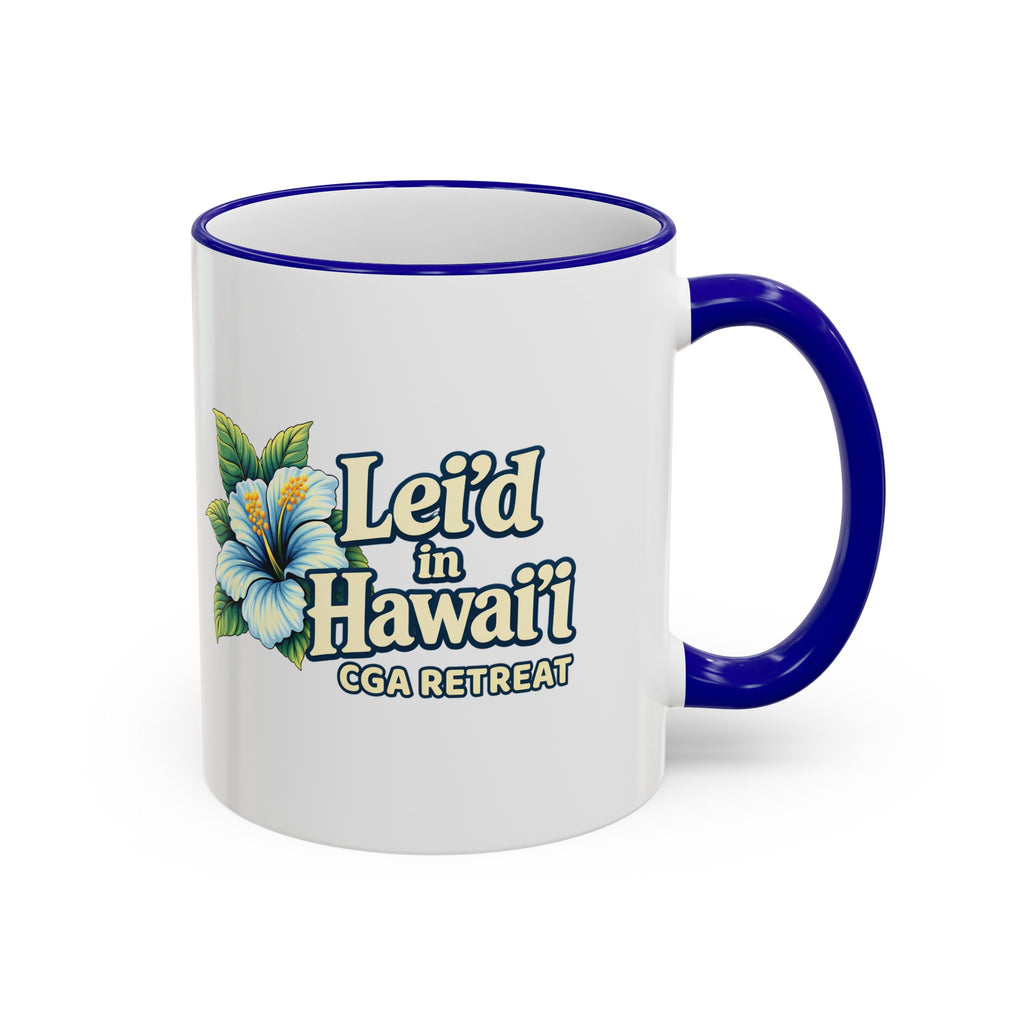CGA Hawaii Retreat: Hawaii Hibiscus Accent Rim & Handle Coffee Cup (11oz/15oz)