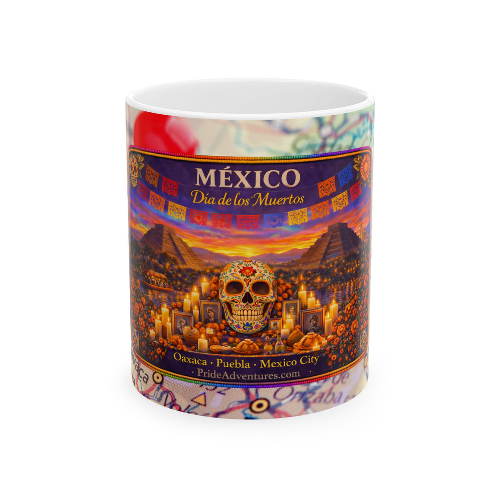 Día de los Muertos Adventure Mug – Oaxaca to Mexico City | 11 oz / 15 oz