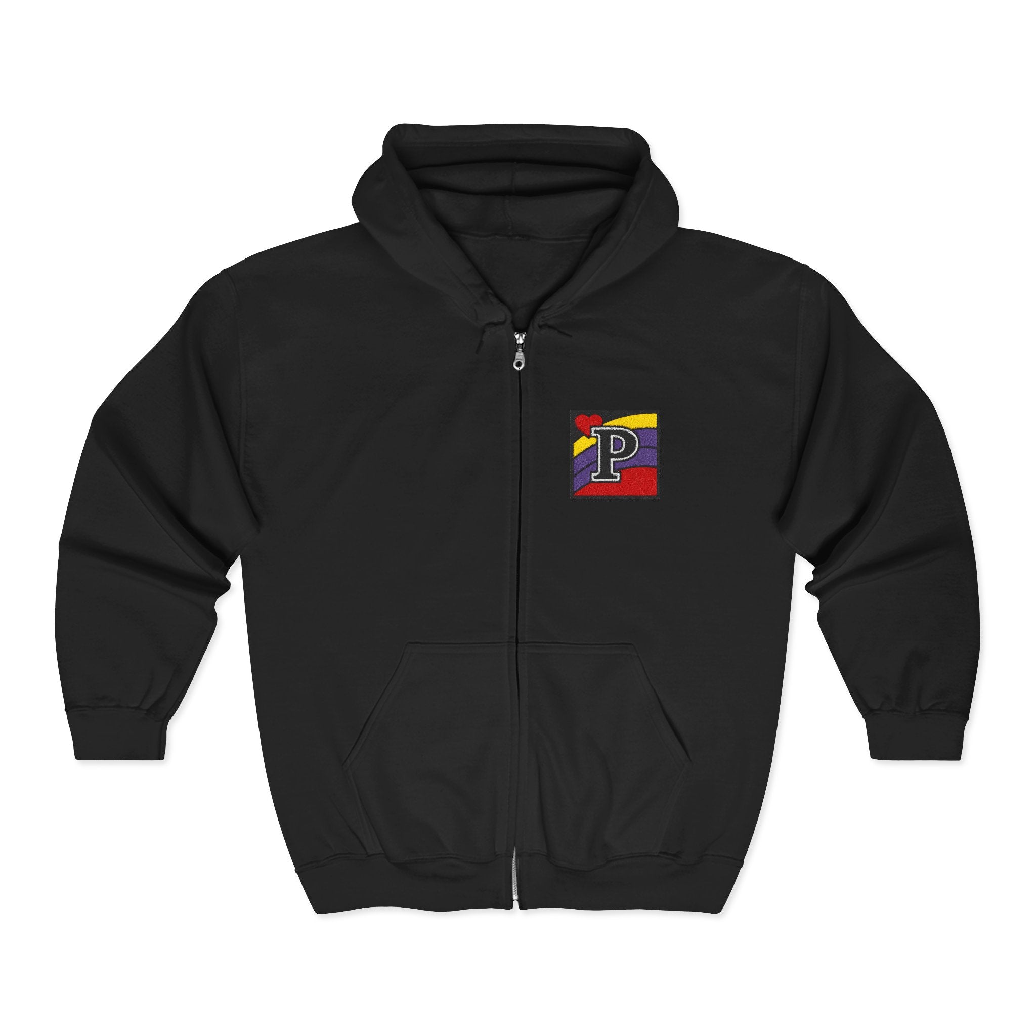 Rainbow “P” Zip-Up Hoodie