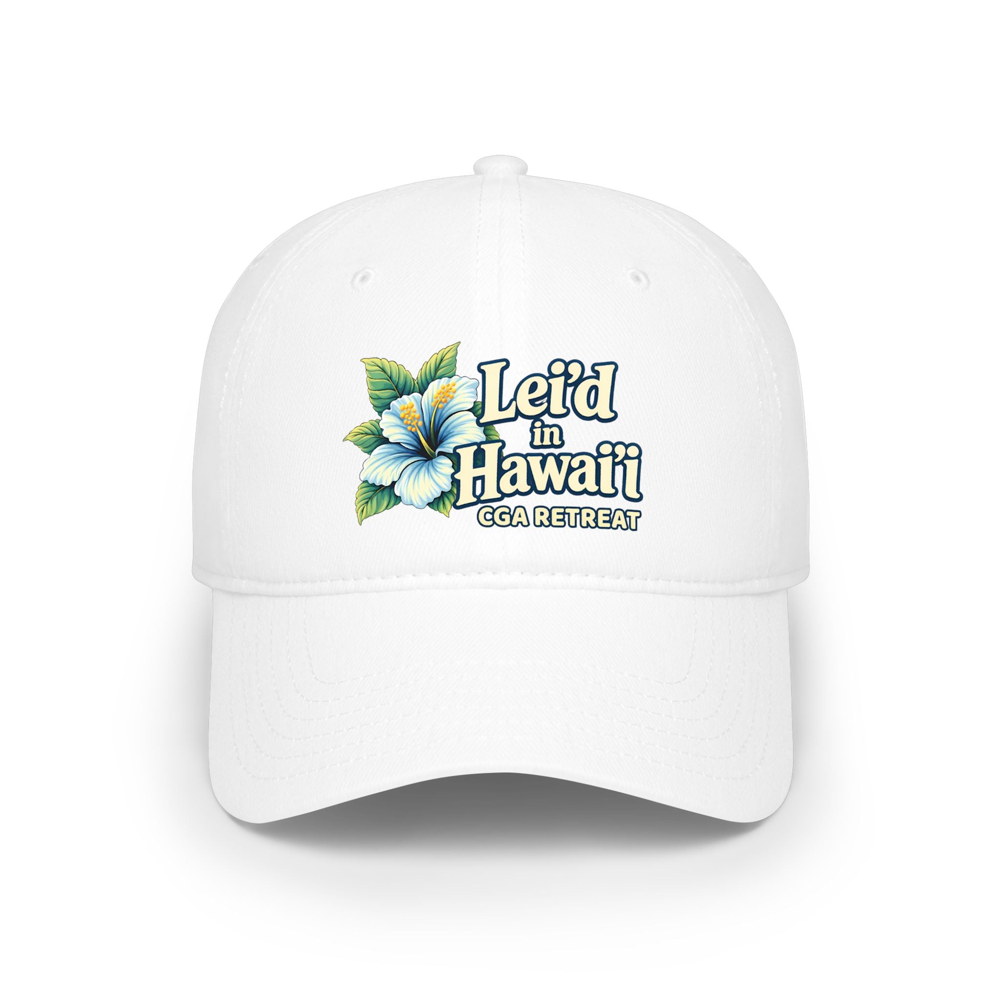 CGA Hawaii Retreat Baseball Cap — Lei'd in Hawaii Floral Logo Cap