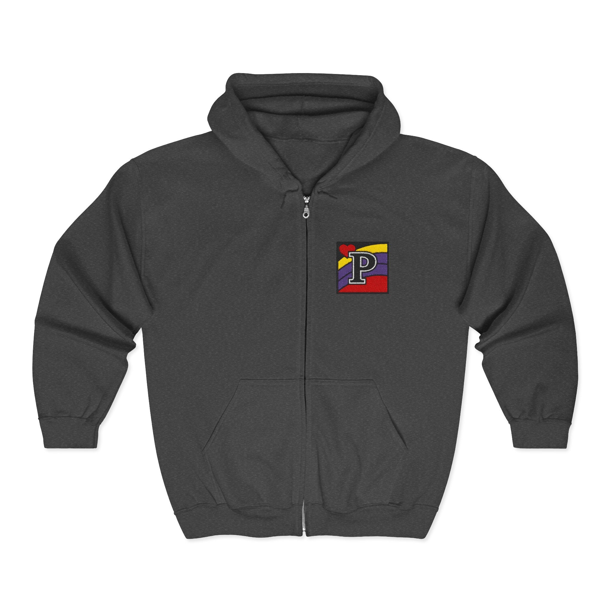 Rainbow “P” Zip-Up Hoodie
