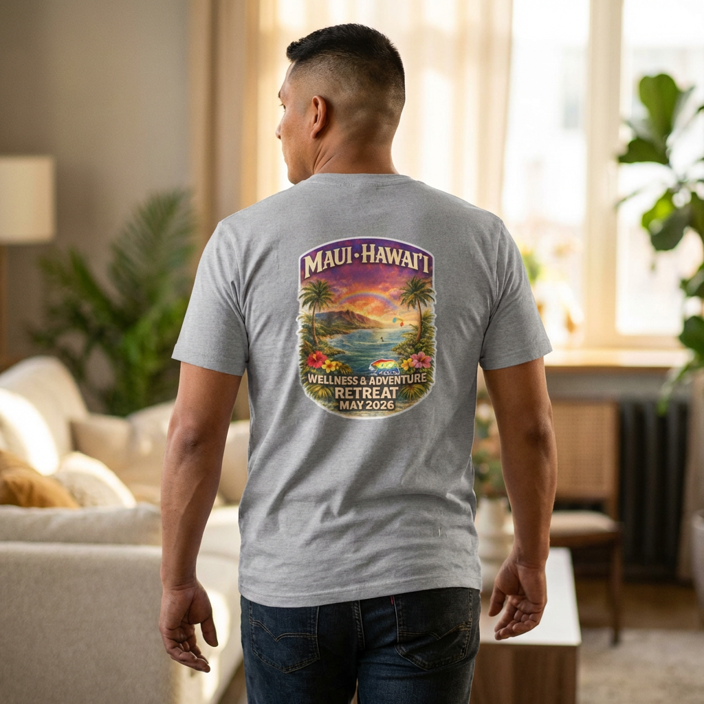 Maui Hawaii Retreat T-Shirt — Wellness & Adventure Retreat May 2026