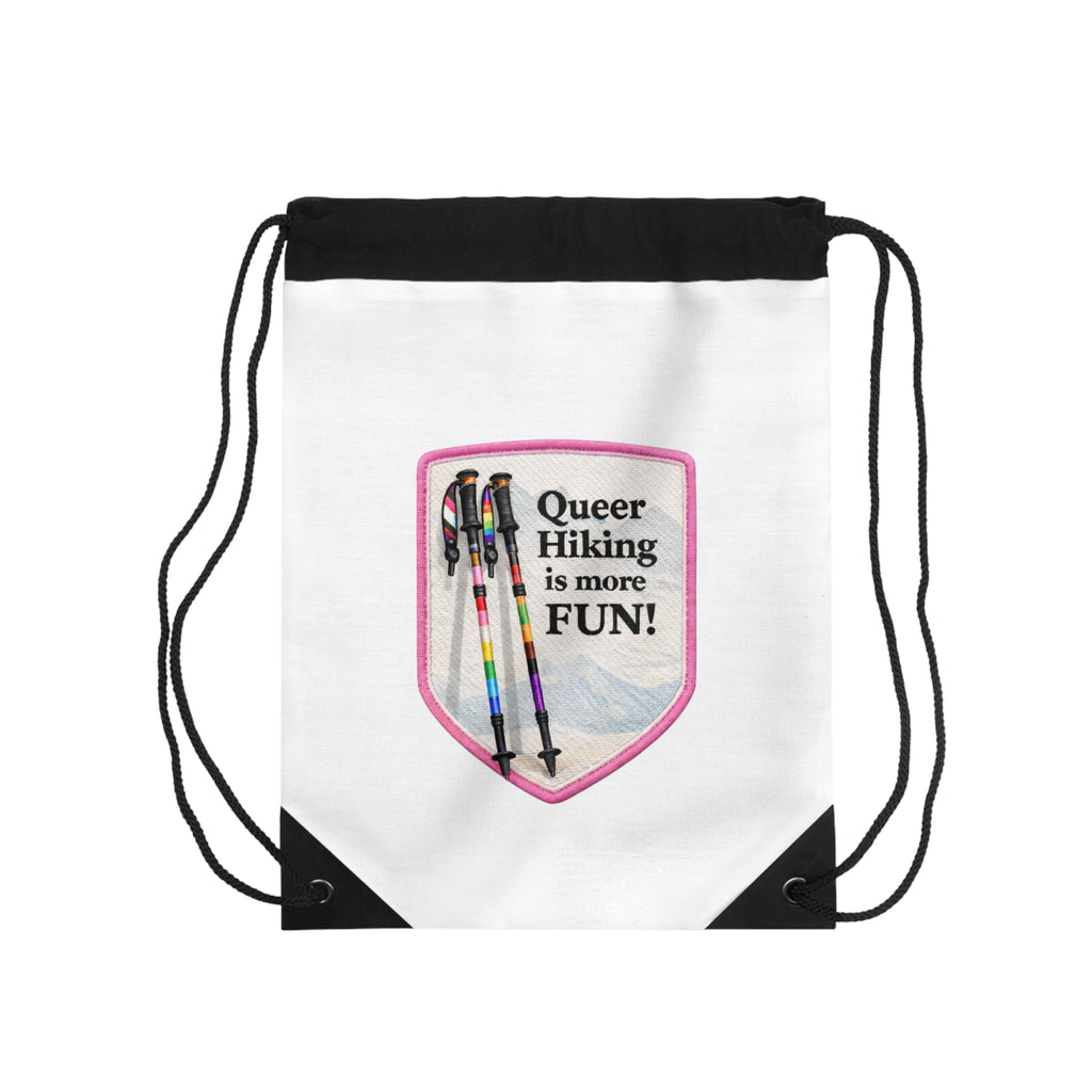 Queer Hiking Drawstring Bag