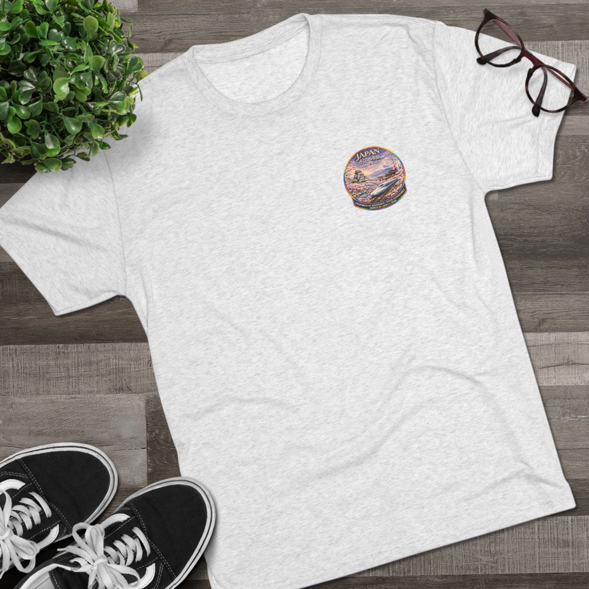 Japan Sakura Season Crew Tee -- CGA × Pride Adventures · March 24 – April 1, 2026