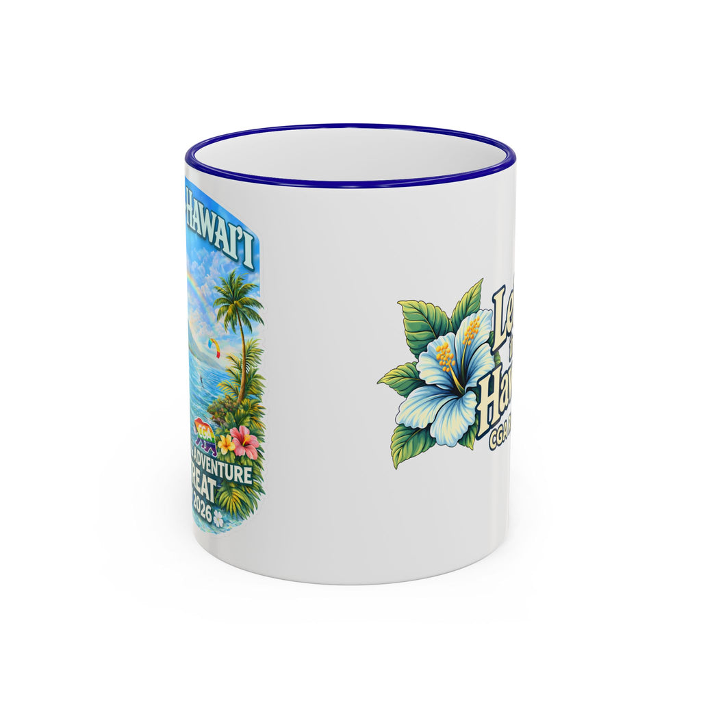 CGA Hawaii Retreat: Hawaii Hibiscus Accent Rim & Handle Coffee Cup (11oz/15oz)