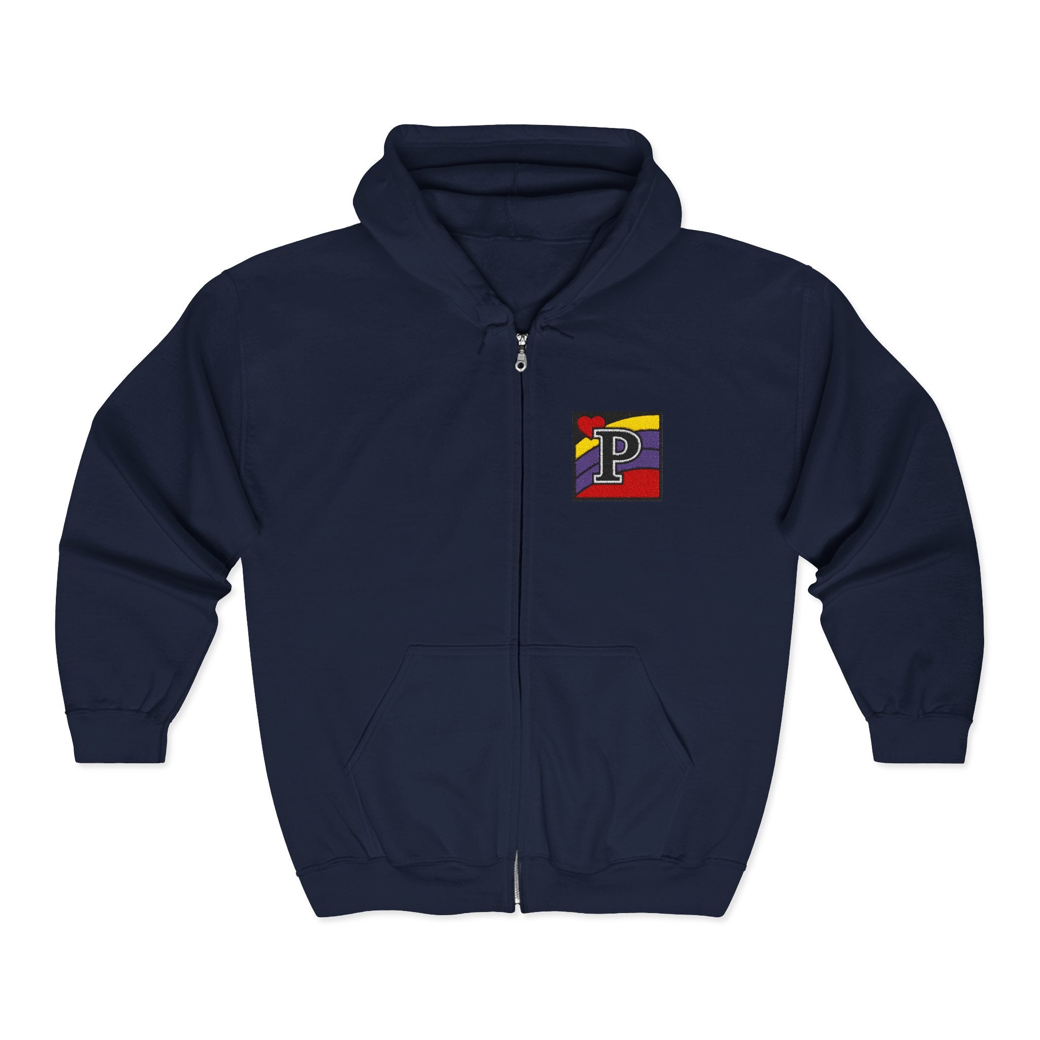 Rainbow “P” Zip-Up Hoodie