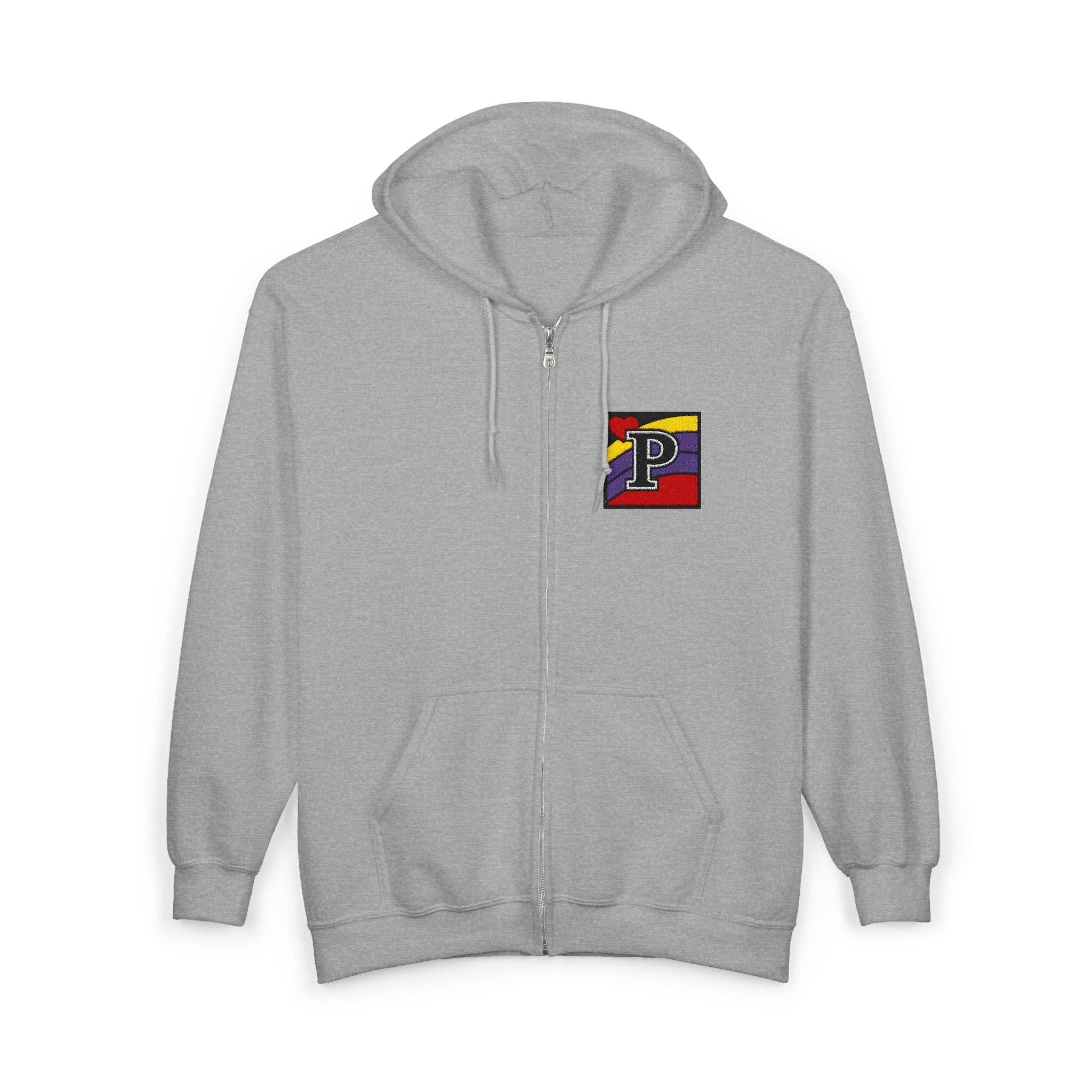 Rainbow “P” Zip-Up Hoodie