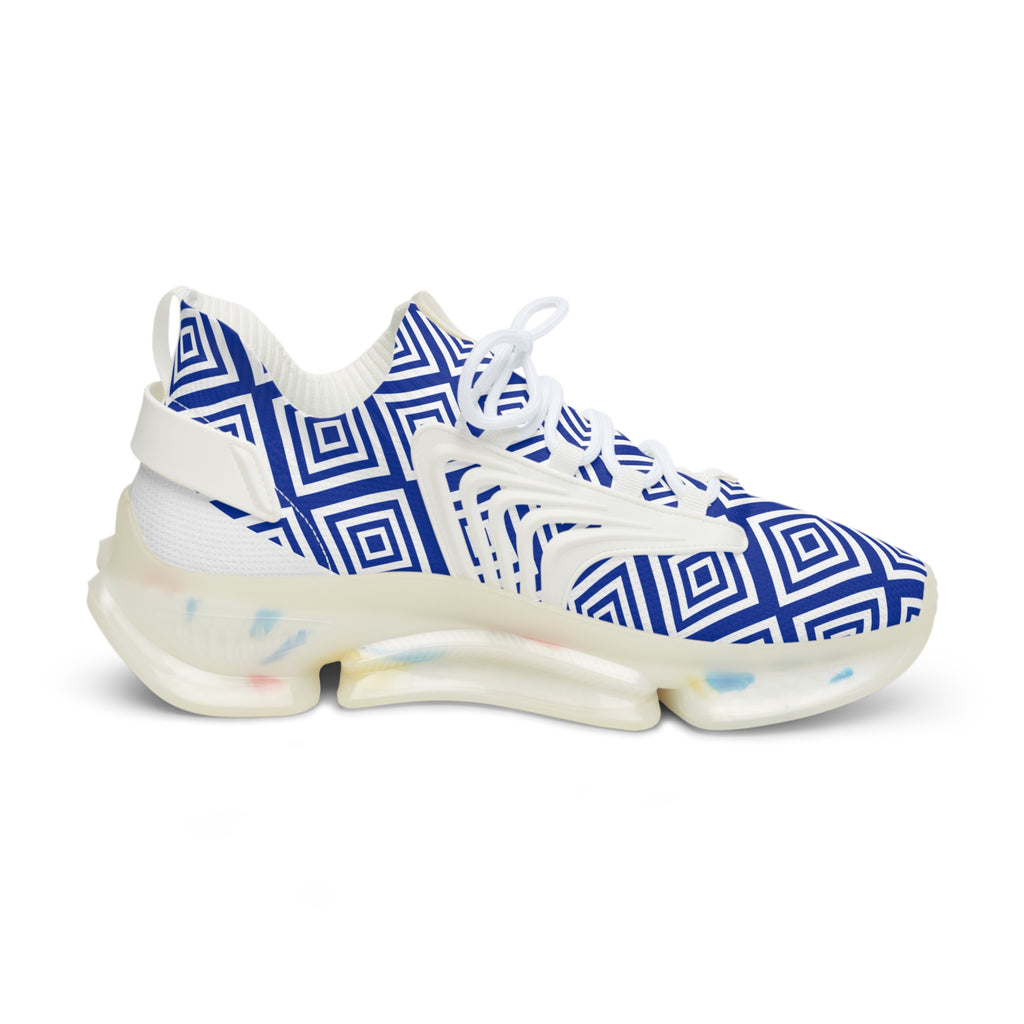 Pride Adventures Geometric Blue Diamond Mesh Sneakers