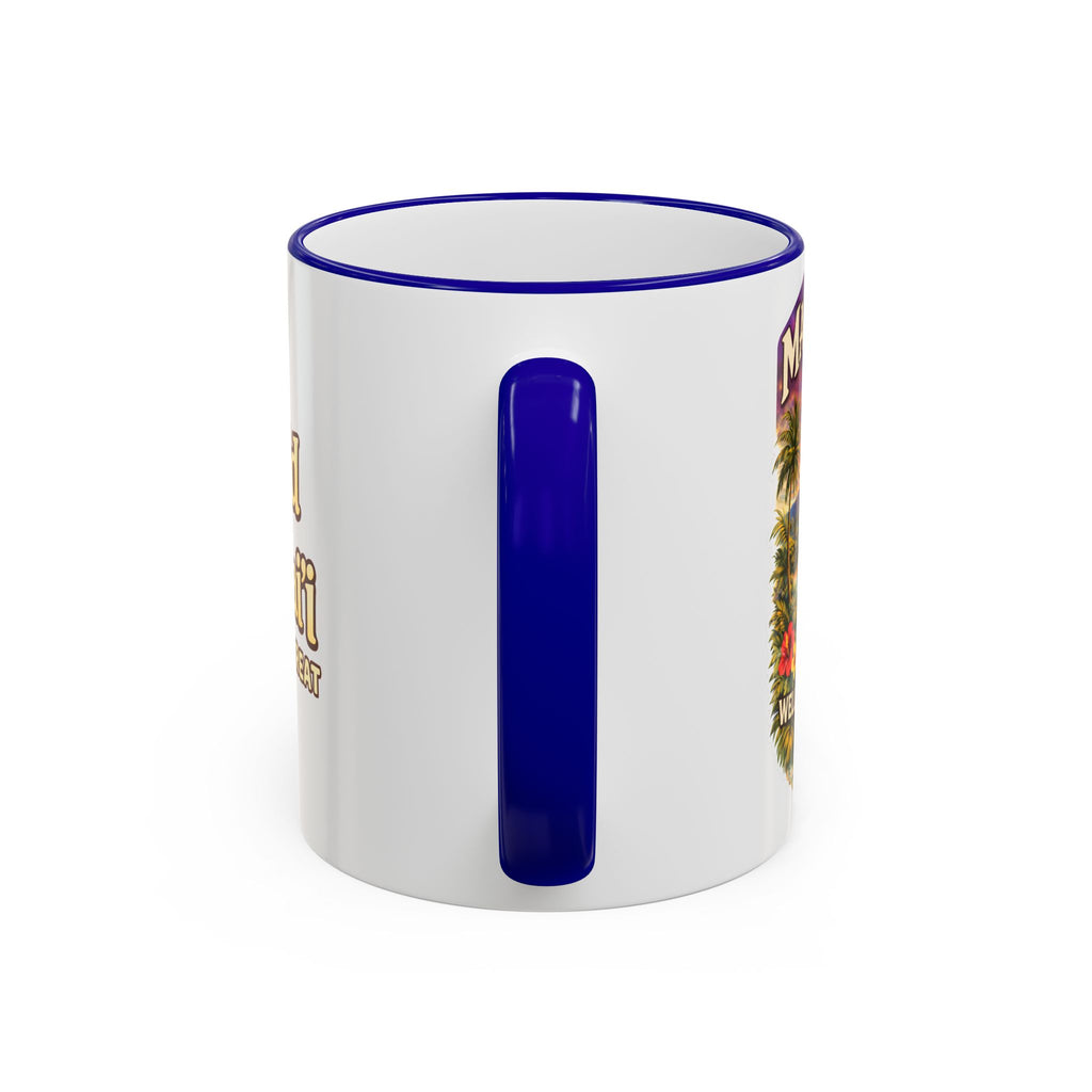 CGA Hawaii Retreat: Vintage Travel Hibiscus Accent Coffee Mug (11oz & 15oz)