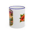 CGA Hawaii Retreat: Vintage Travel Hibiscus Accent Coffee Mug (11oz & 15oz)