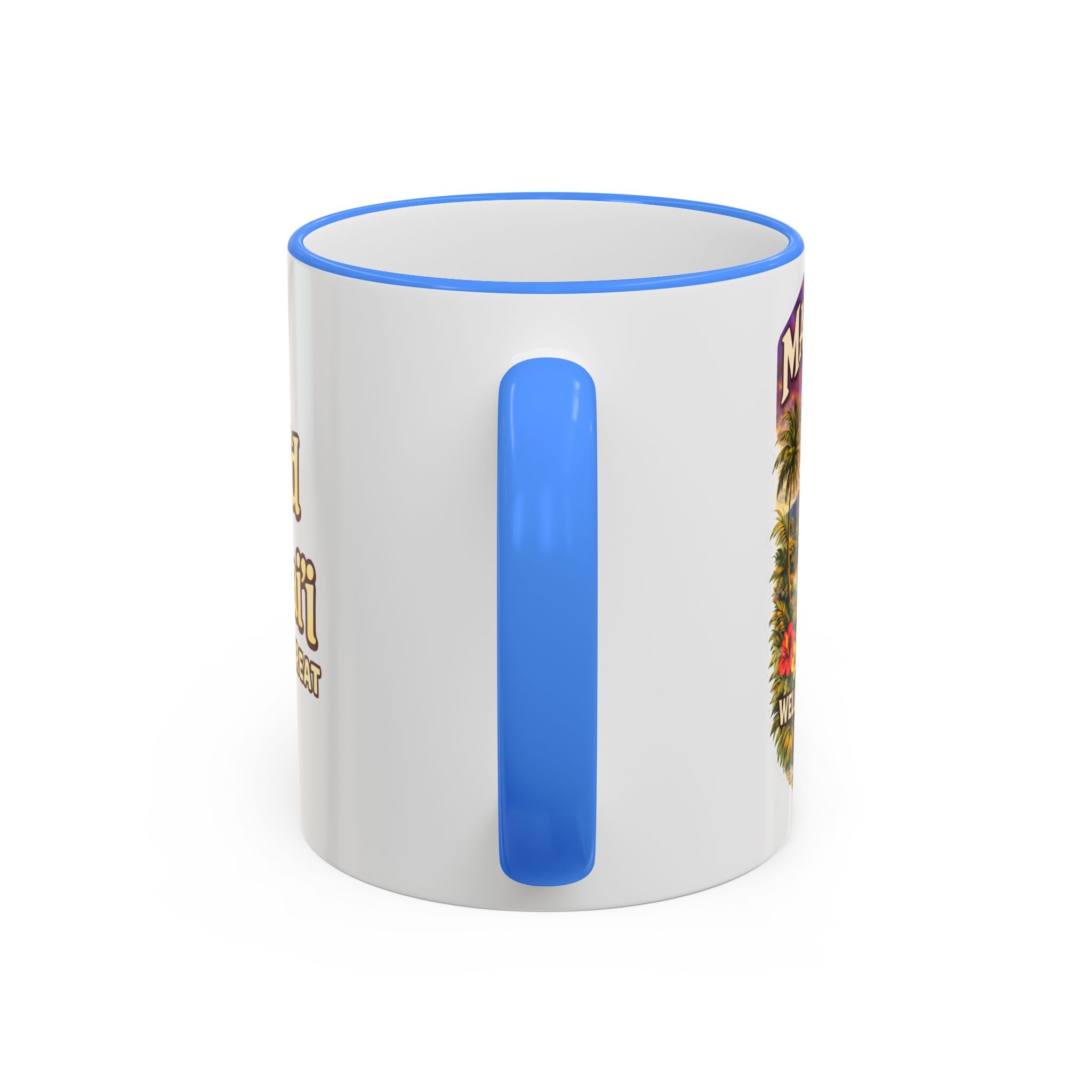 CGA Hawaii Retreat: Vintage Travel Hibiscus Accent Coffee Mug (11oz & 15oz)