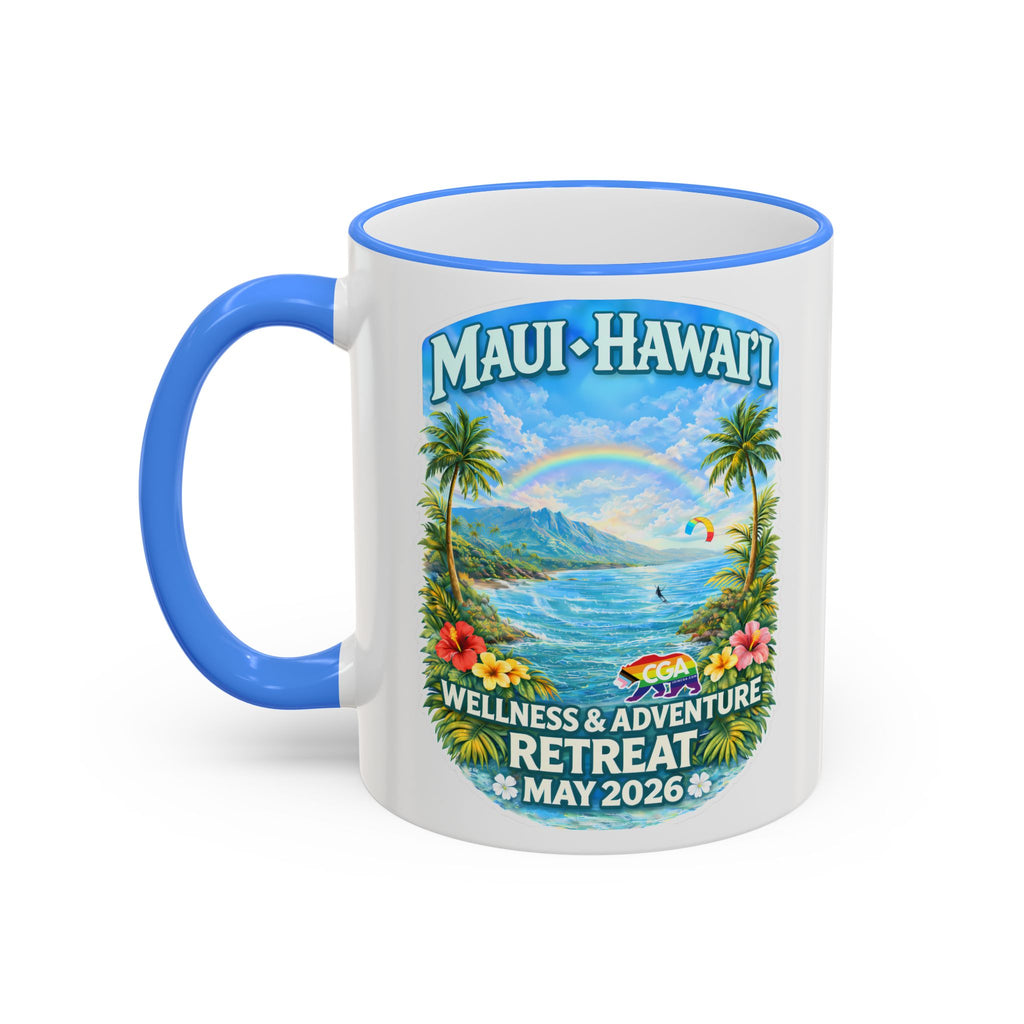CGA Hawaii Retreat: Hawaii Hibiscus Accent Rim & Handle Coffee Cup (11oz/15oz)