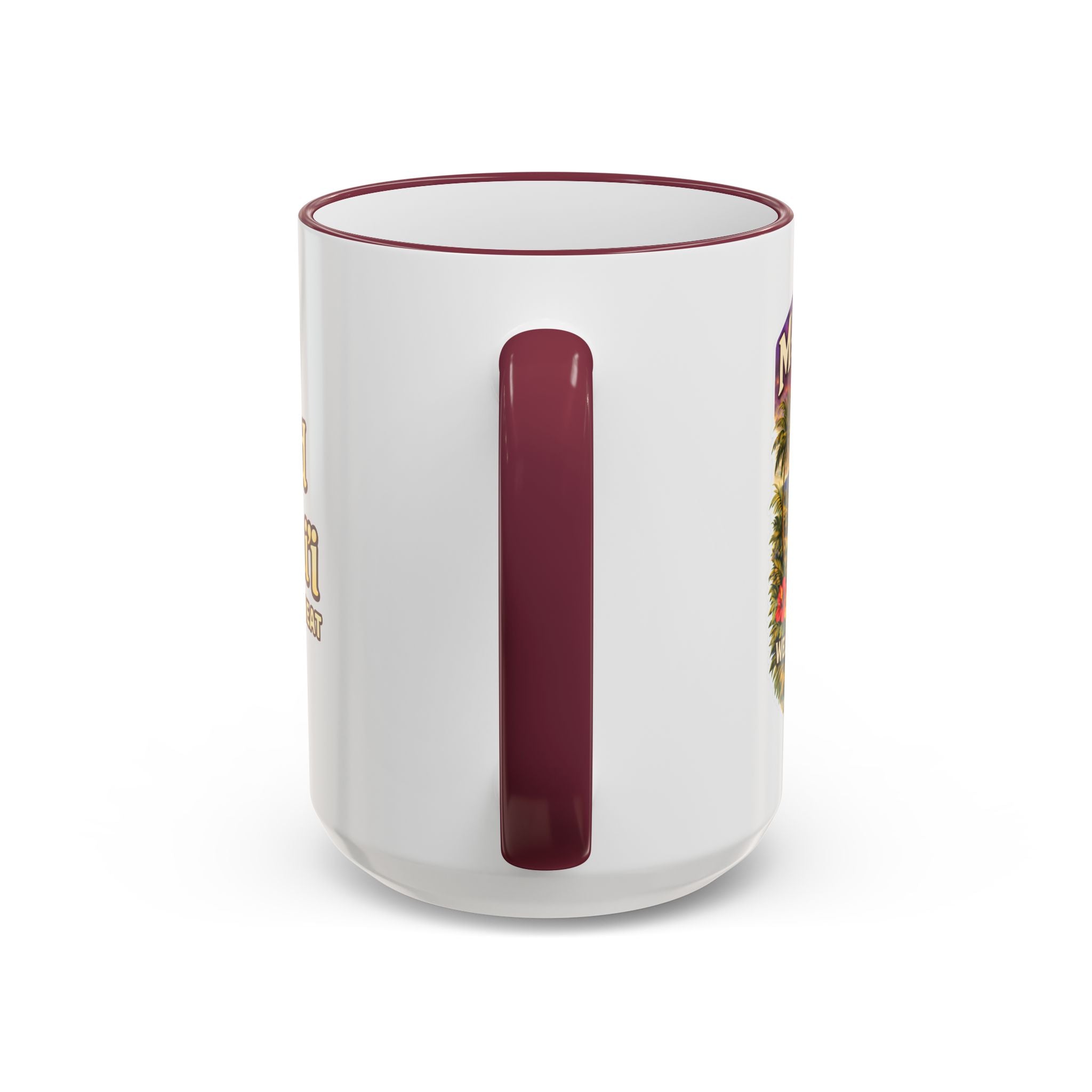 CGA Hawaii Retreat: Vintage Travel Hibiscus Accent Coffee Mug (11oz & 15oz)