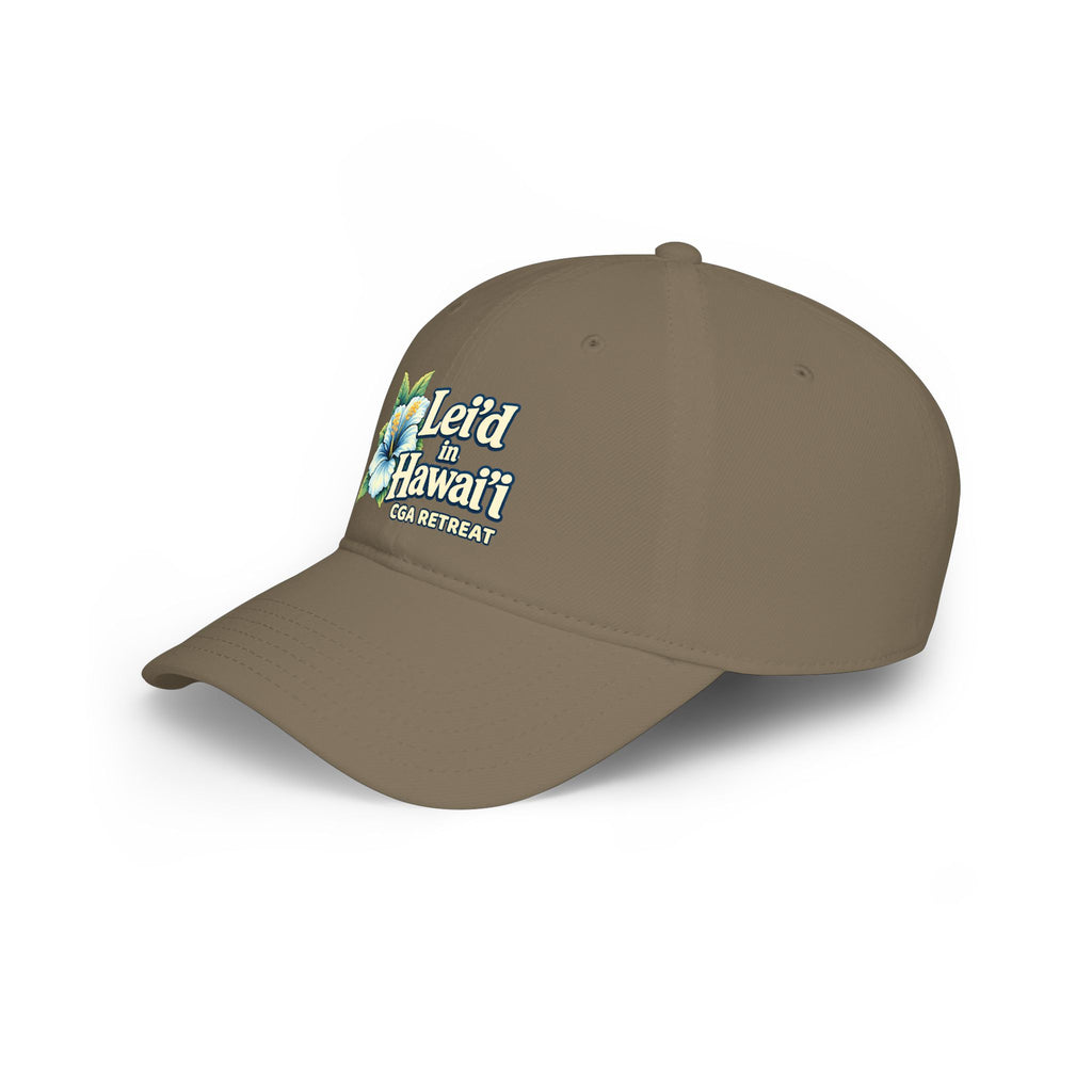 CGA Hawaii Retreat Baseball Cap — Lei'd in Hawaii Floral Logo Cap