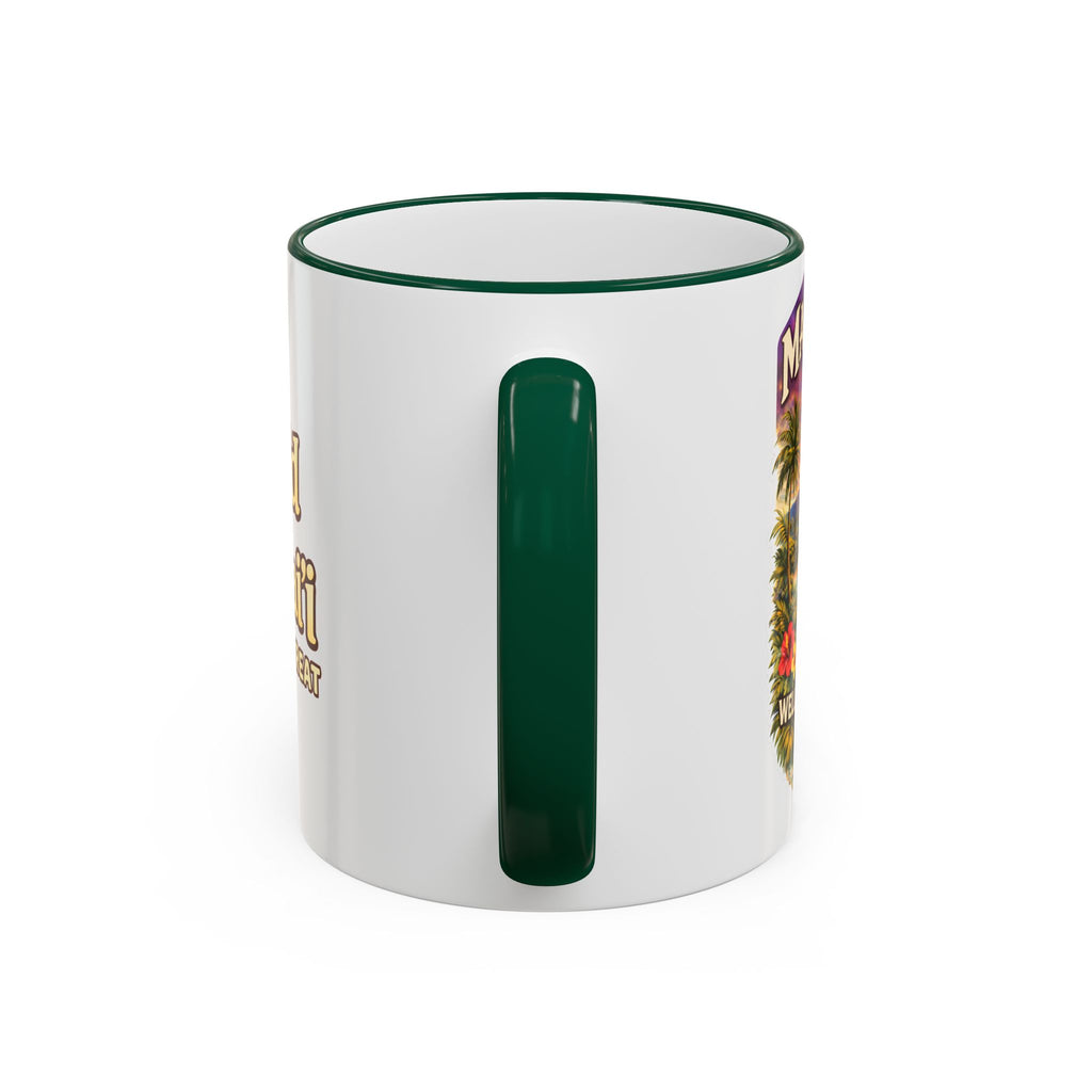 CGA Hawaii Retreat: Vintage Travel Hibiscus Accent Coffee Mug (11oz & 15oz)