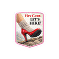 Hey Gurl! Let's Hike! Sticker - Funny High Heel Hiking Vinyl Decal