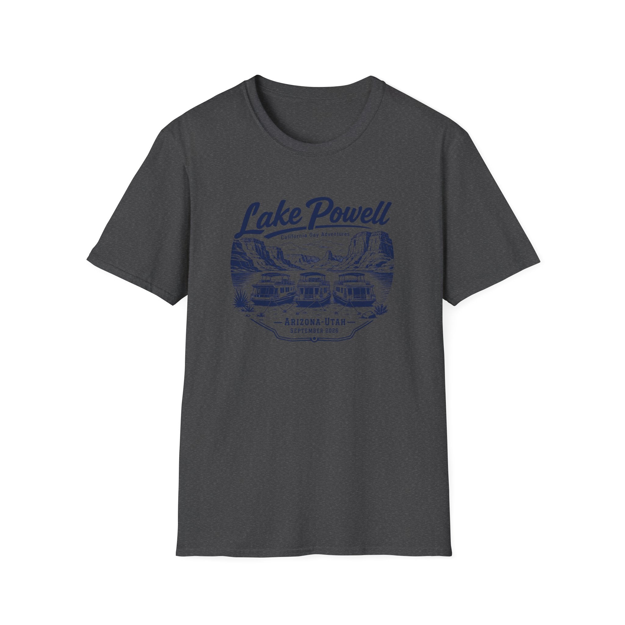 Lake Powell Scenic T-Shirt — Navy Blue Letters