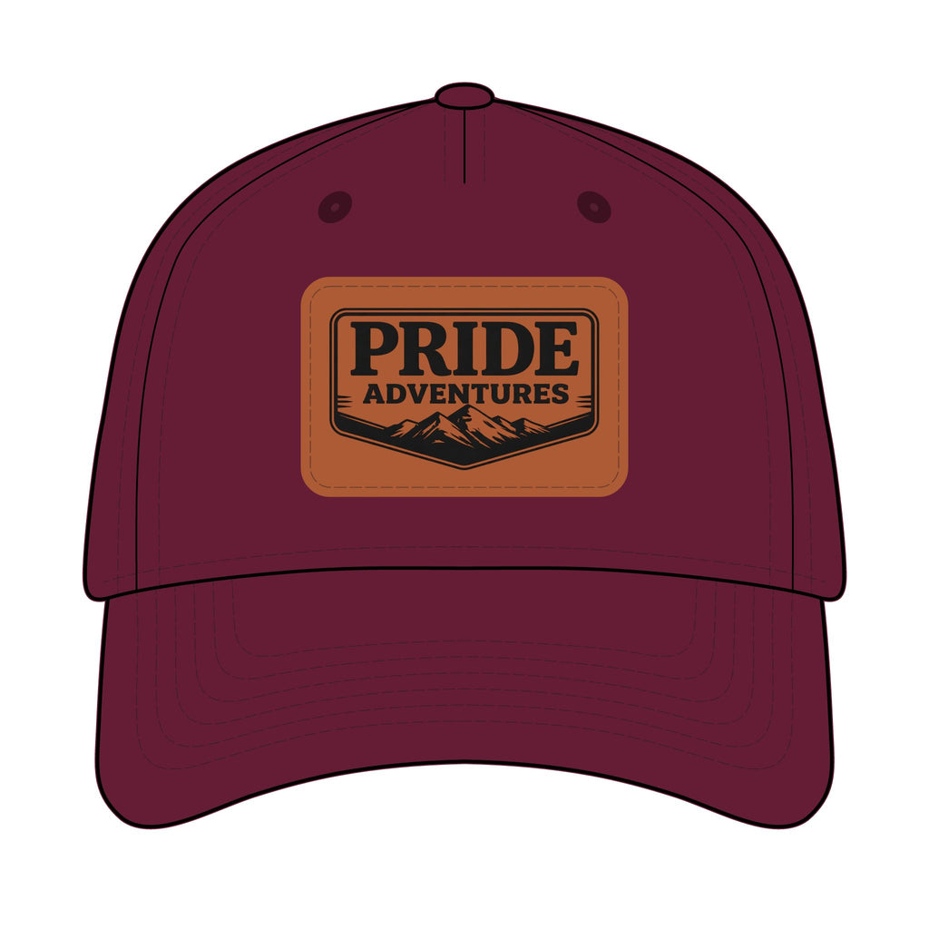 Pride Adventures Leather Patch Baseball Cap — Mountain Design