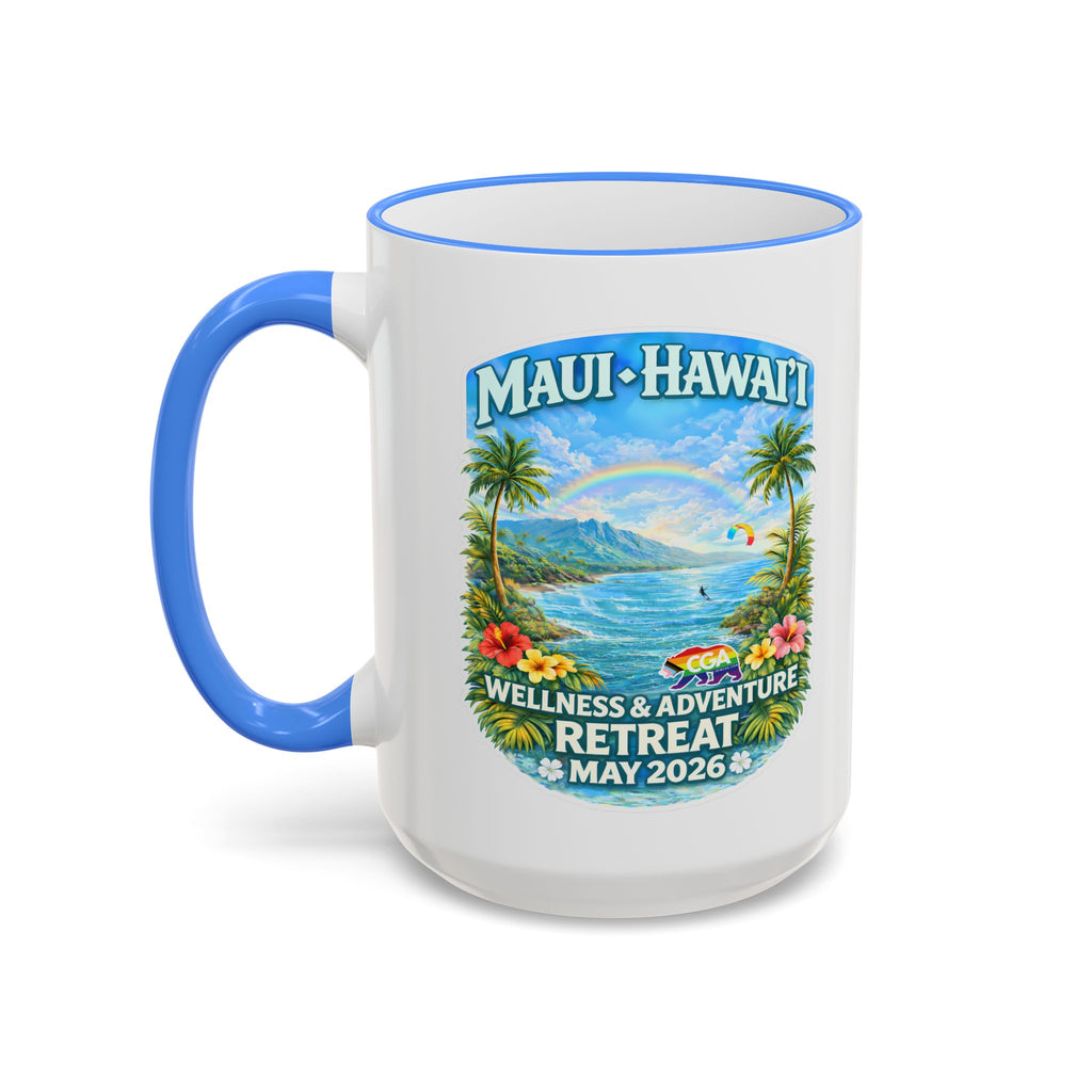 CGA Hawaii Retreat: Hawaii Hibiscus Accent Rim & Handle Coffee Cup (11oz/15oz)