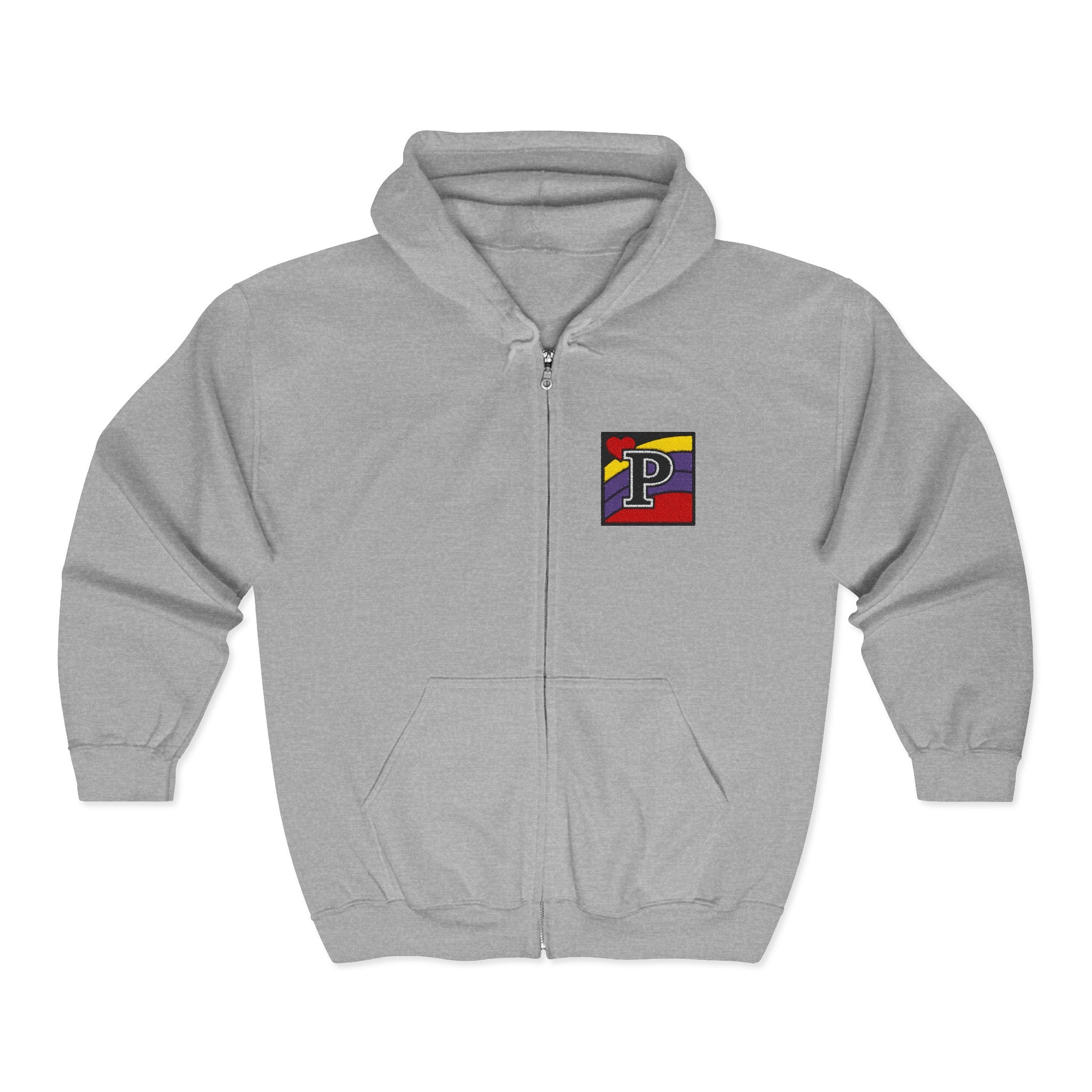 Rainbow “P” Zip-Up Hoodie