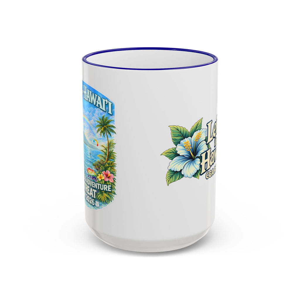 CGA Hawaii Retreat: Hawaii Hibiscus Accent Rim & Handle Coffee Cup (11oz/15oz)