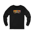 Adventure Sunglasses Long Sleeve Tee — Vintage Mountain Sunset Graphic