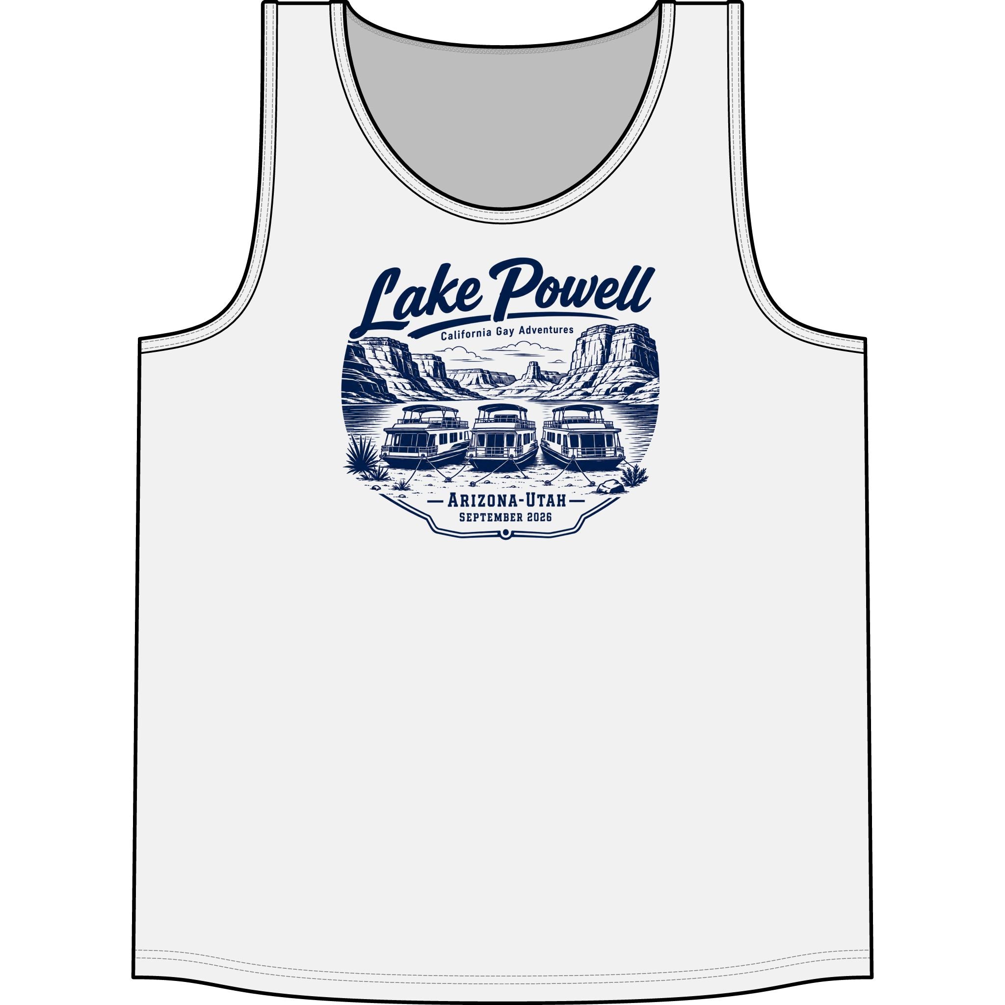 Lake Powell Scenic Tank Top - Dark Print