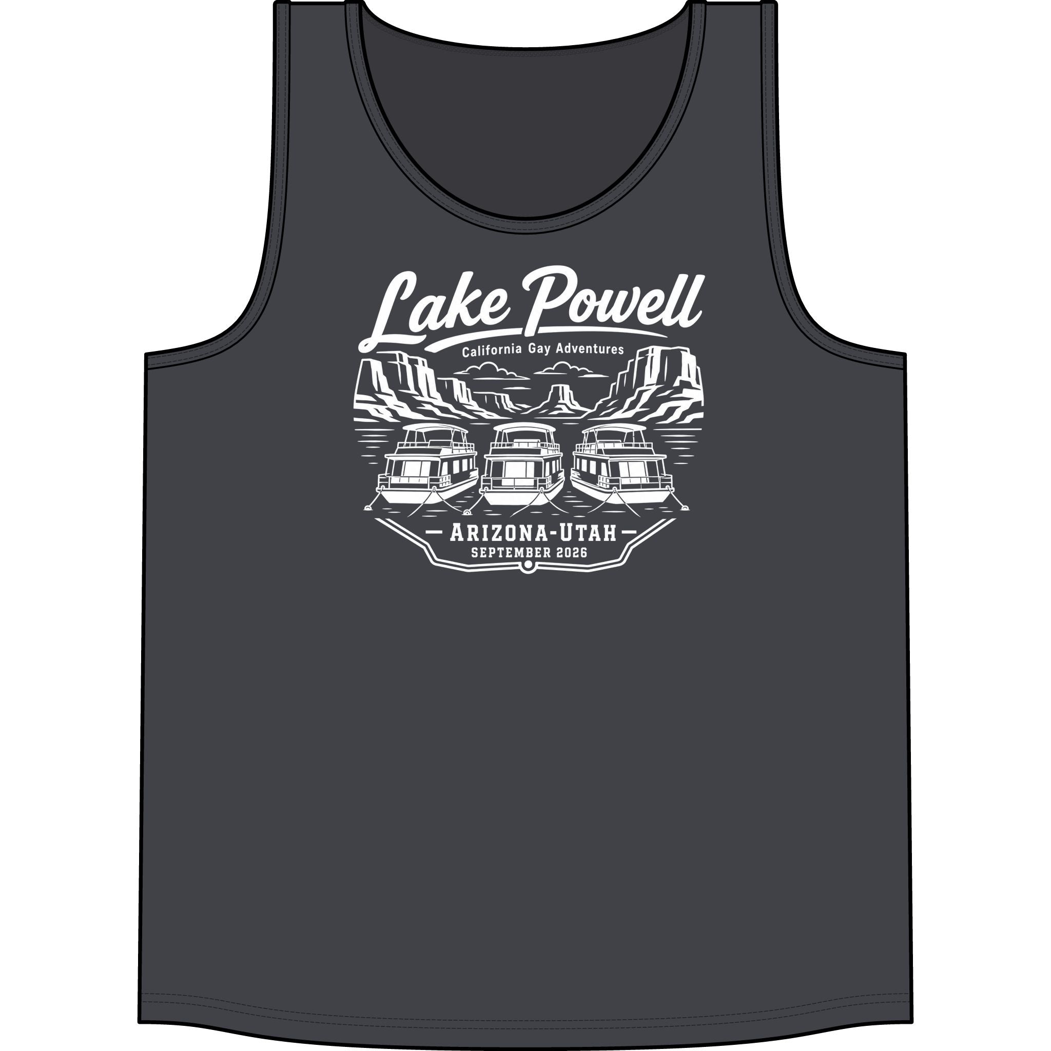 Lake Powell Tank Top - White Lettering