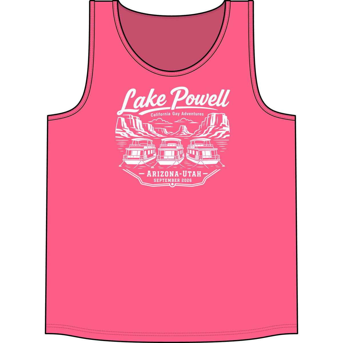 Lake Powell Tank Top - White Lettering